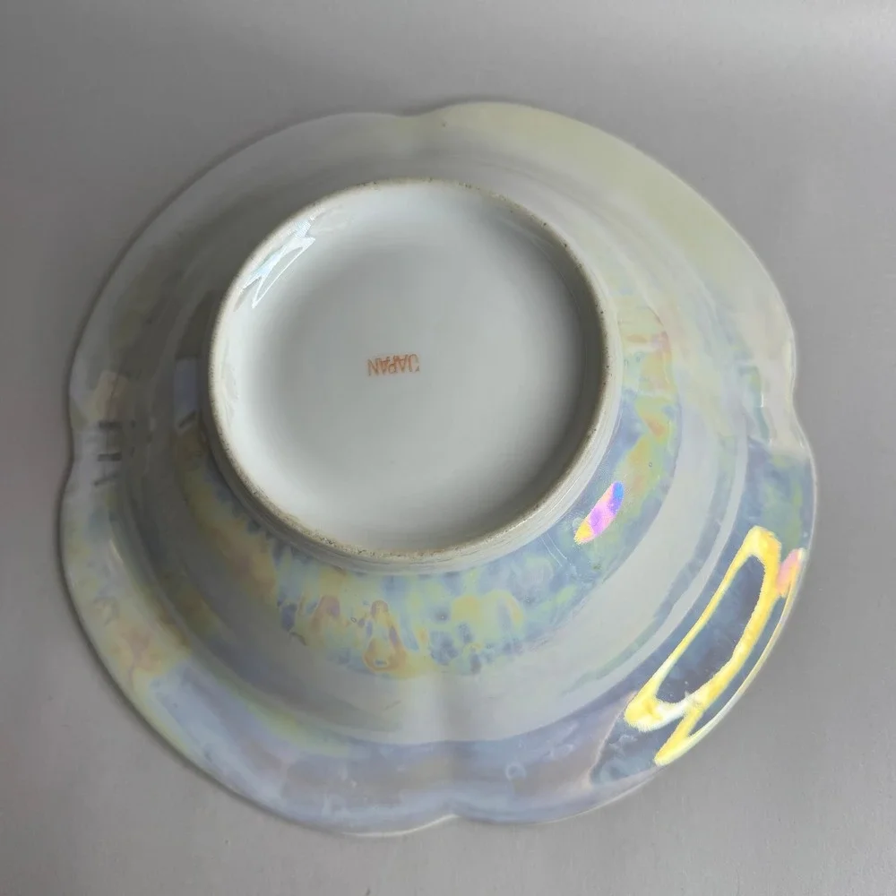 Vintage Japan Porcelain Lusterware‎ Bowl 9.5